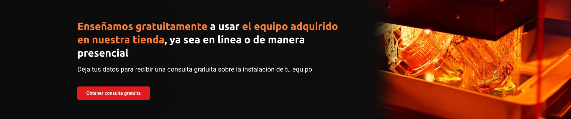 Ofrecemos formación gratuita sobre cómo utilizar los equipos adquiridos en nuestra tienda