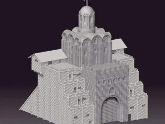 3D model of the Golden Gates Houston for 3D printing