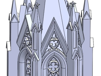 3D model of an architectural element based on drawings for 3D printing in the USA