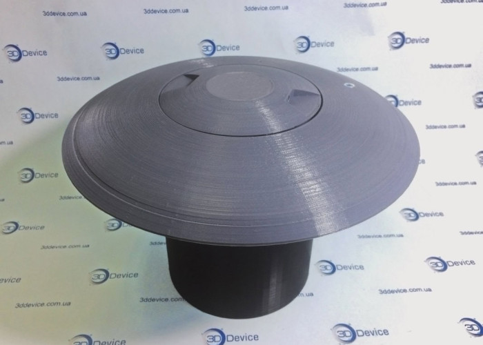Bollard prototype on 3D printer, custom-designed according to the client's drawings