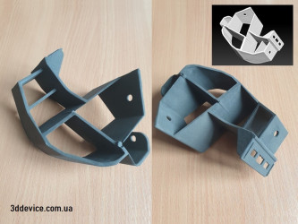 Example of 3D modeling and SLS 3D printing of strong thin-walled parts