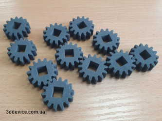 Gear manufacturing on SLS 3D printer, Nylon 12 Powder