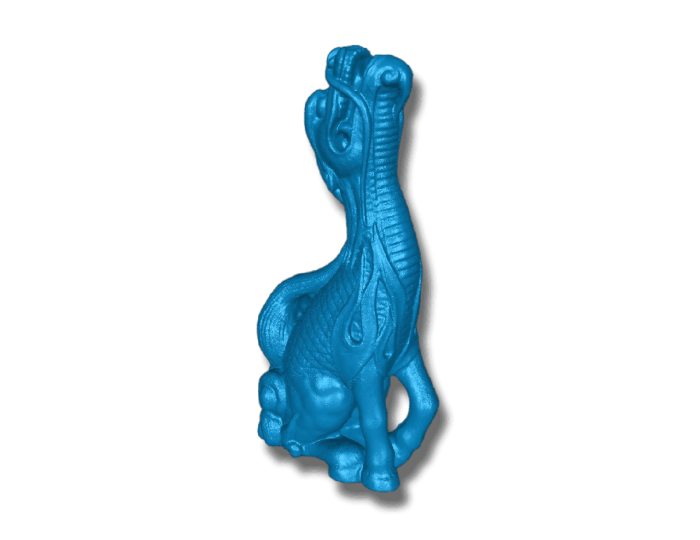 3D scan of dragon figurines