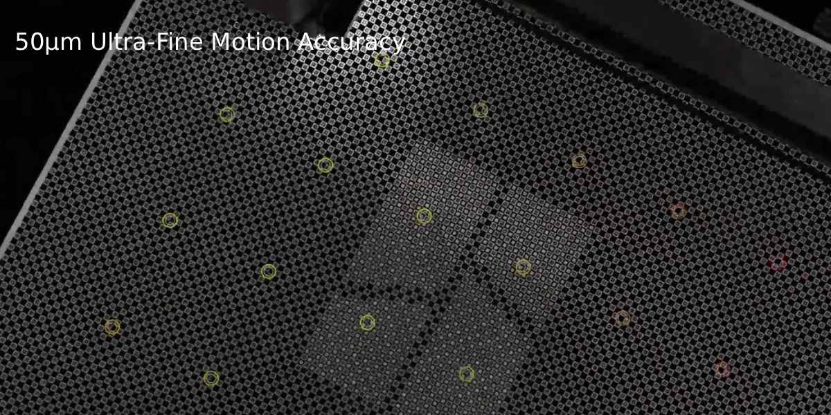 Ultra-fine motion accuracy of 50 microns for high precision 3D printing