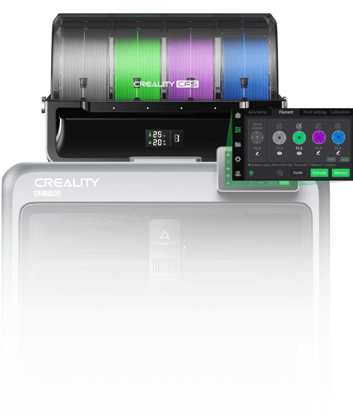 The Creality Filament System (CFS) supports up to 16 colors.